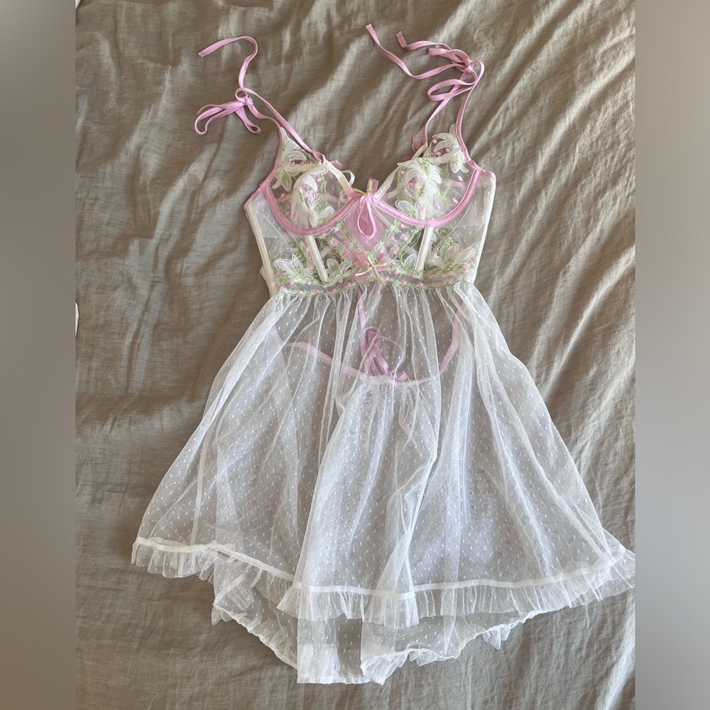 For Love and Lemons Waterlillies Slip Dress NWOT XS